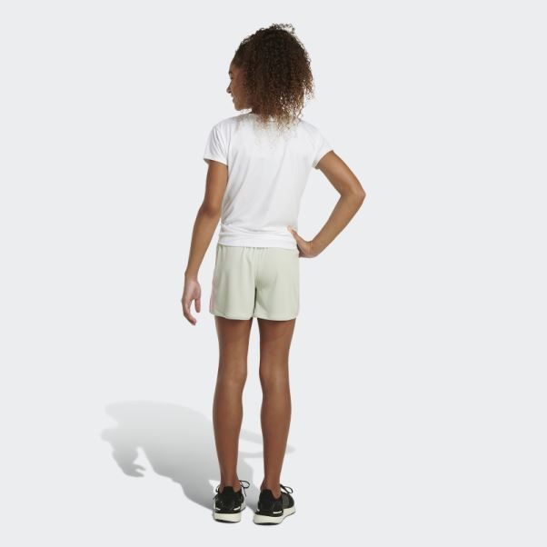 Short En Mesh à Rayures Vertes Adidas