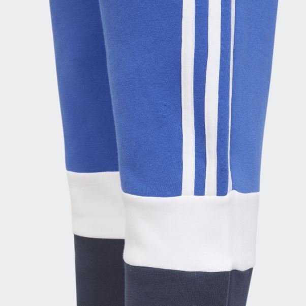 Pantalon De Jogging Adidas Essentials Colorblock Mode Bleu Audacieux