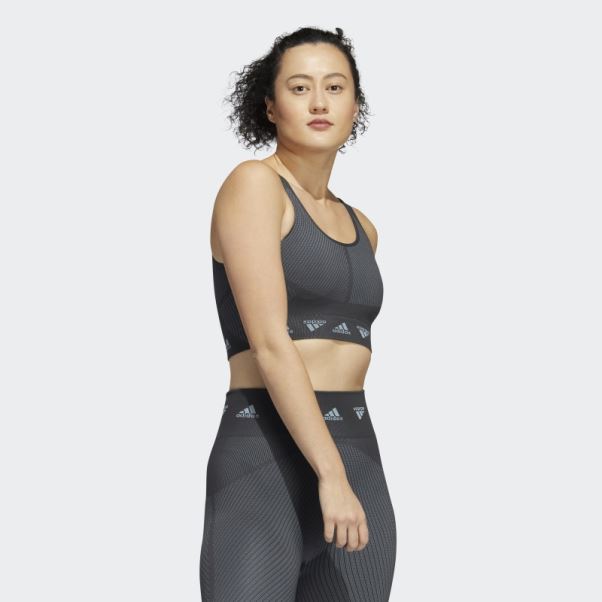 Soutien-gorge Léger Adidas Aeroknit Light-support Gris