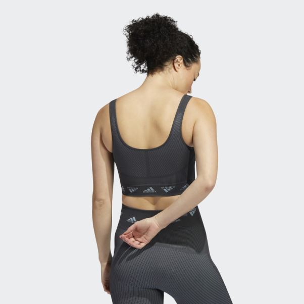 Soutien-gorge Léger Adidas Aeroknit Light-support Gris
