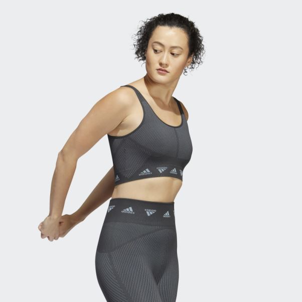 Soutien-gorge Léger Adidas Aeroknit Light-support Gris