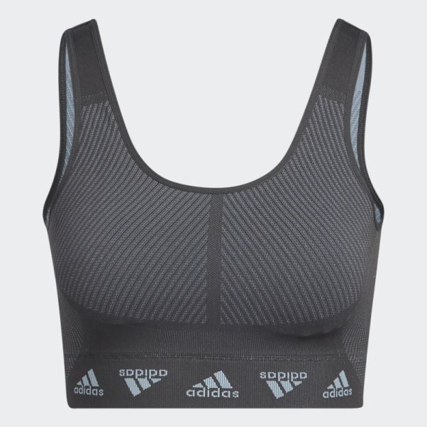 Soutien-gorge Léger Adidas Aeroknit Light-support Gris