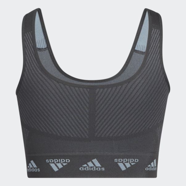 Soutien-gorge Léger Adidas Aeroknit Light-support Gris