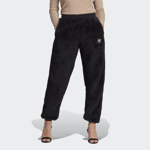 Pantalon Adidas Essentials+ Pelucheux Noir