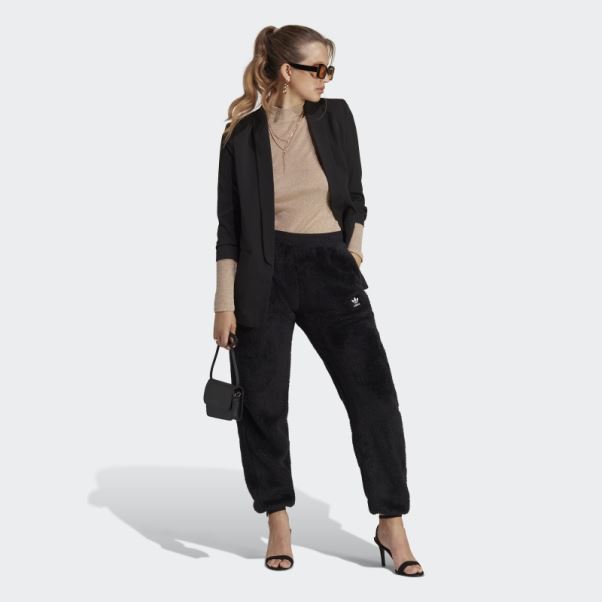 Pantalon Adidas Essentials+ Pelucheux Noir
