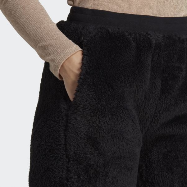 Pantalon Adidas Essentials+ Pelucheux Noir