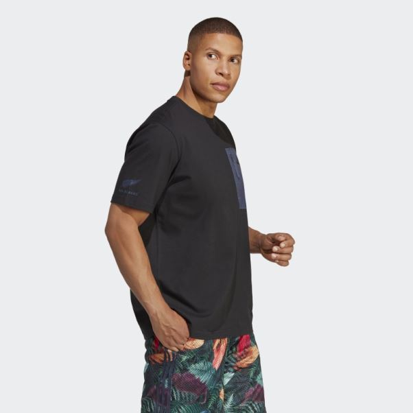 T-shirt Lifestyle All Blacks Rugby Adidas Noir