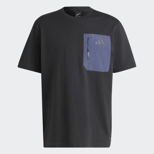T-shirt Lifestyle All Blacks Rugby Adidas Noir