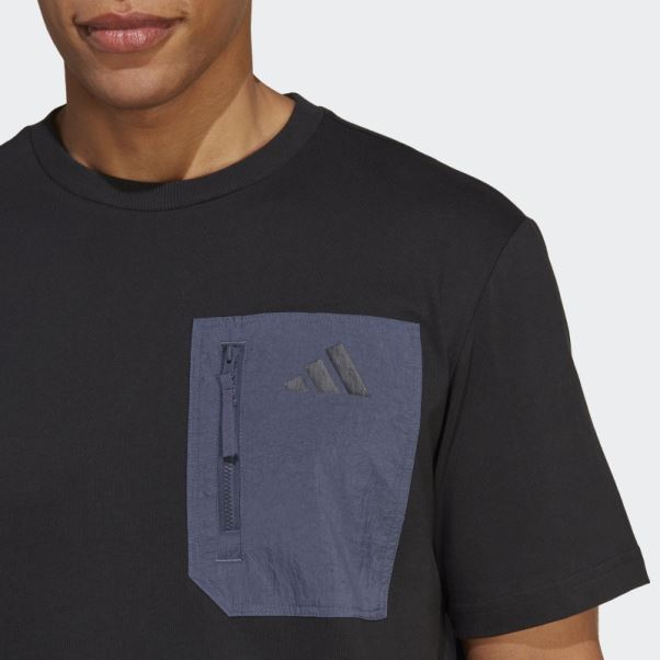 T-shirt Lifestyle All Blacks Rugby Adidas Noir