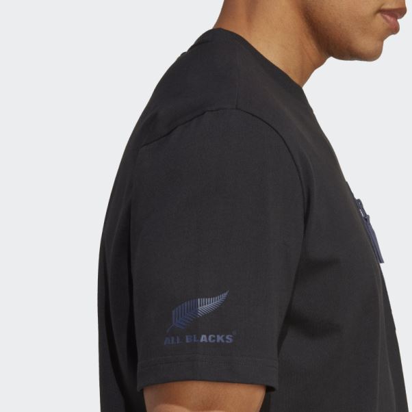 T-shirt Lifestyle All Blacks Rugby Adidas Noir