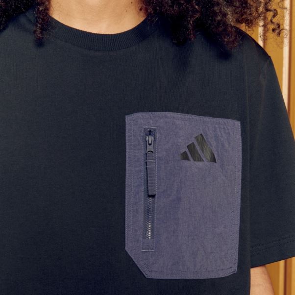 T-shirt Lifestyle All Blacks Rugby Adidas Noir