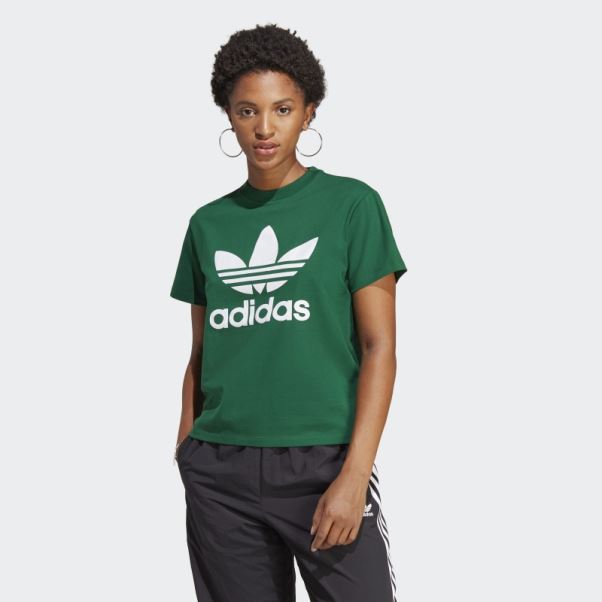 Tee Shirt Adidas Adicolor Classics Trèfle Vert Foncé