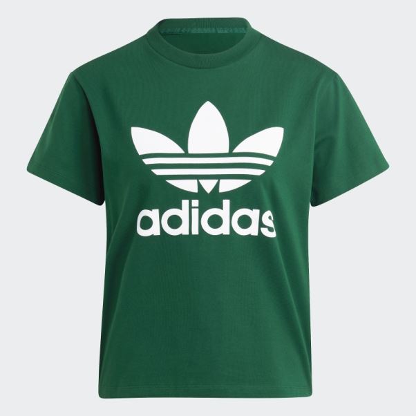 Tee Shirt Adicolor Classics Trefoil Vert Foncé Adidas