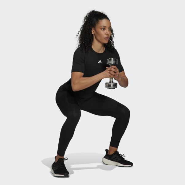 T-shirt D'entraînement Techfit Noir Adidas