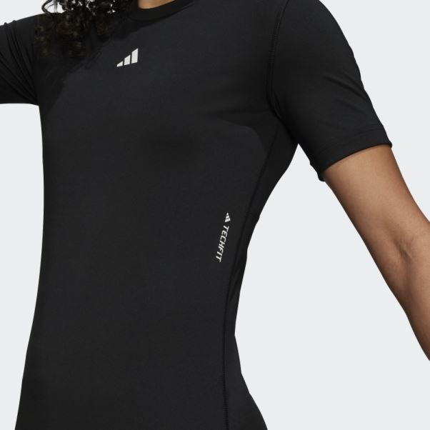 T-shirt D'entraînement Techfit Noir Adidas