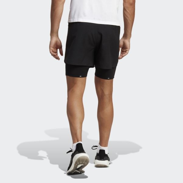 Conçu Pour La Course Short 2 En 1 Noir Adidas