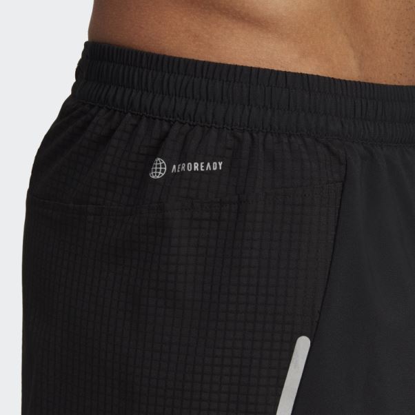 Adidas Short Noir Conçu Pour La Course à Pied 2 En 1