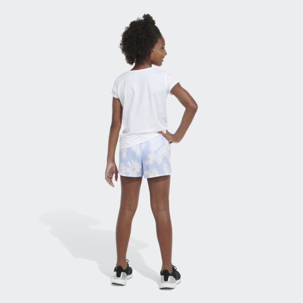 Aop Wovn Pacer Short23 Adidas Bleu Aube