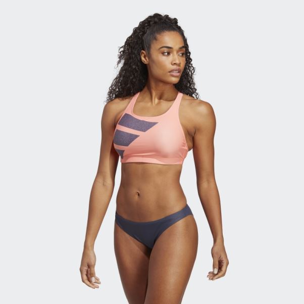 Bikini Big Bars Adidas Corail