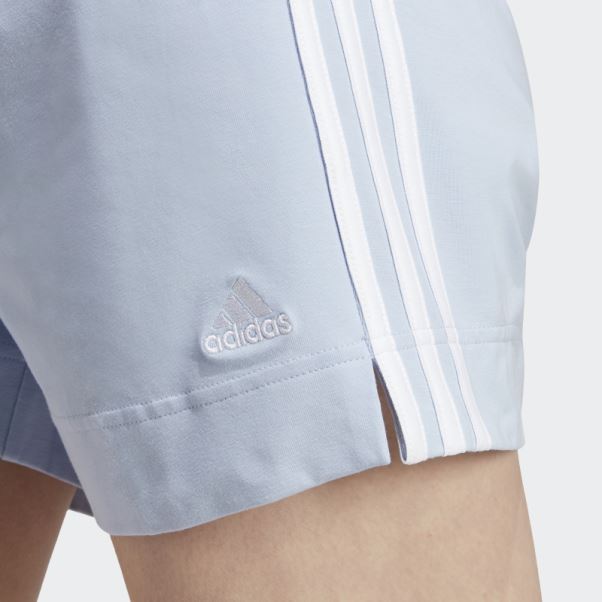 Adidas Essentials Slim 3-stripes Short Bleu Aube