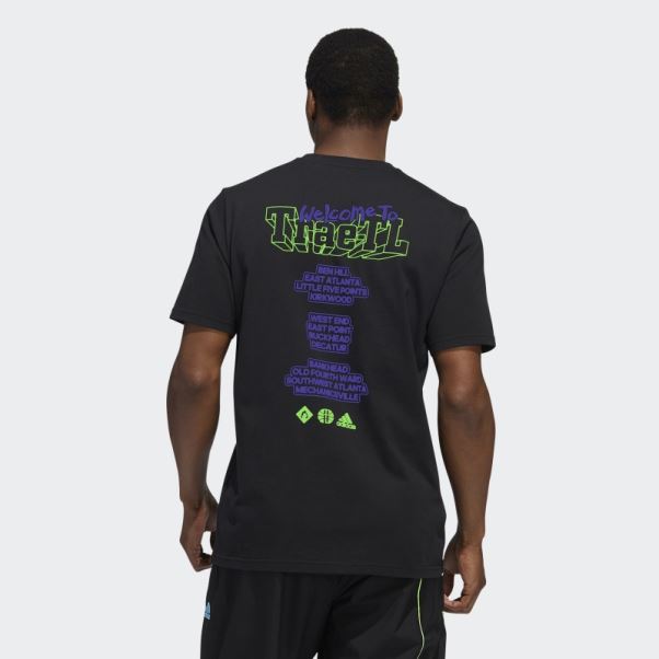 T-shirt Graphique Adidas Trae Noir