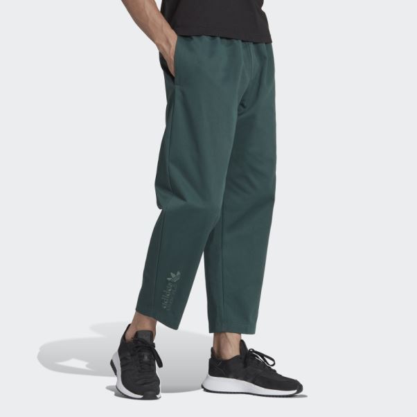 Pantalon Chino Graphique Campus Adidas Vert Minéral