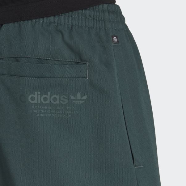 Pantalon Chino Graphique Campus Adidas Vert Minéral