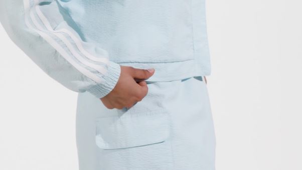 Adidas Adicolor Classics Popeline Veste De Survêtement à Capuche Bleu
