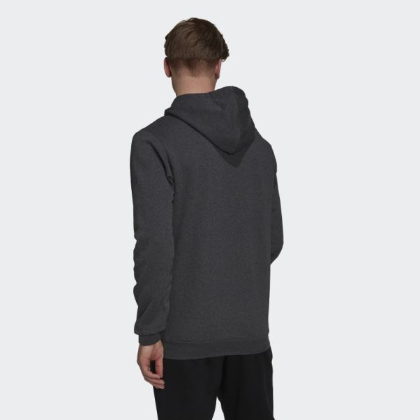 Adidas Essentials Sweat à Capuche Polaire Gris Foncé Chiné