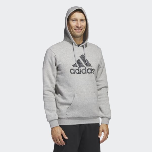 Sweat à Capuche Camouflage Sportswear Adidas Gris Moyen