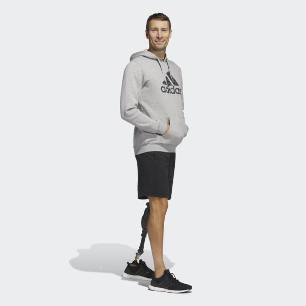 Sweat à Capuche Camouflage Sportswear Adidas Gris Moyen