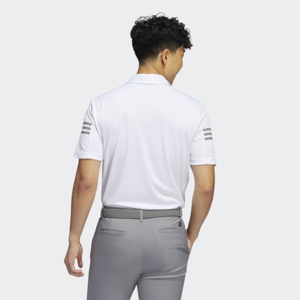 Polo Adidas Blanc 3 Bandes