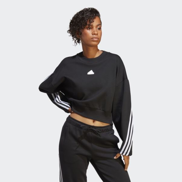 Sweat à 3 Bandes Future Icons Noir Adidas