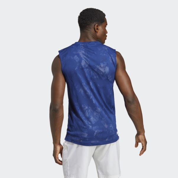 Adidas Melbourne Tennis T-shirt Sans Manches Victoire Bleu