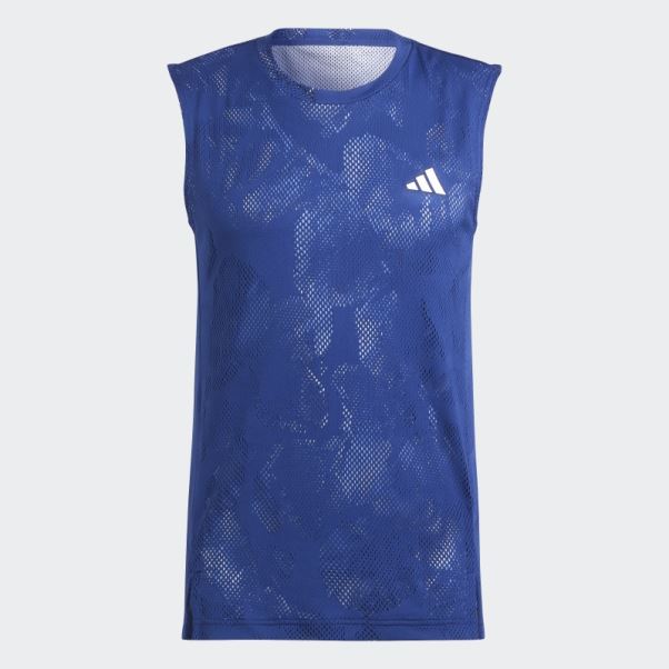 Adidas Melbourne Tennis T-shirt Sans Manches Victoire Bleu