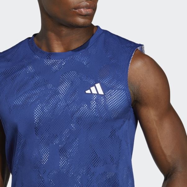 Adidas Melbourne Tennis T-shirt Sans Manches Victoire Bleu