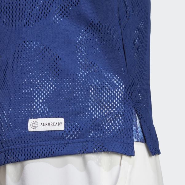 Adidas Melbourne Tennis T-shirt Sans Manches Victoire Bleu