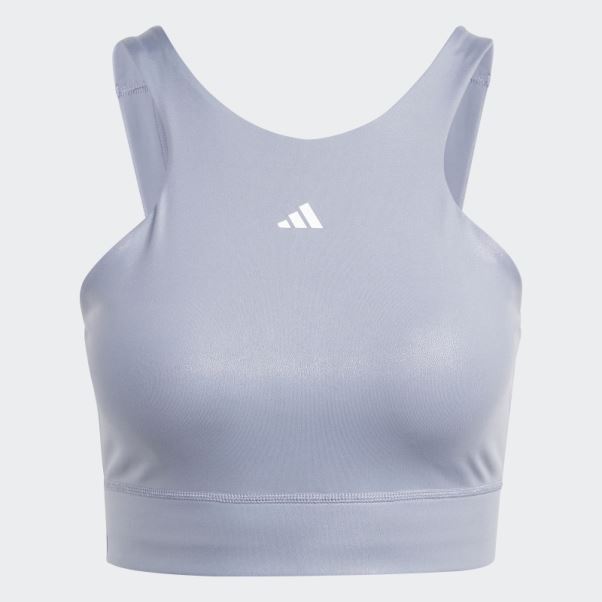 Soutien-gorge Long à Maintien Moyen Powerimpact Training Violet Argent Adidas