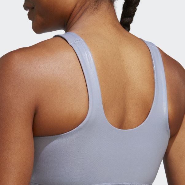 Soutien-gorge Long à Maintien Moyen Powerimpact Training Violet Argent Adidas