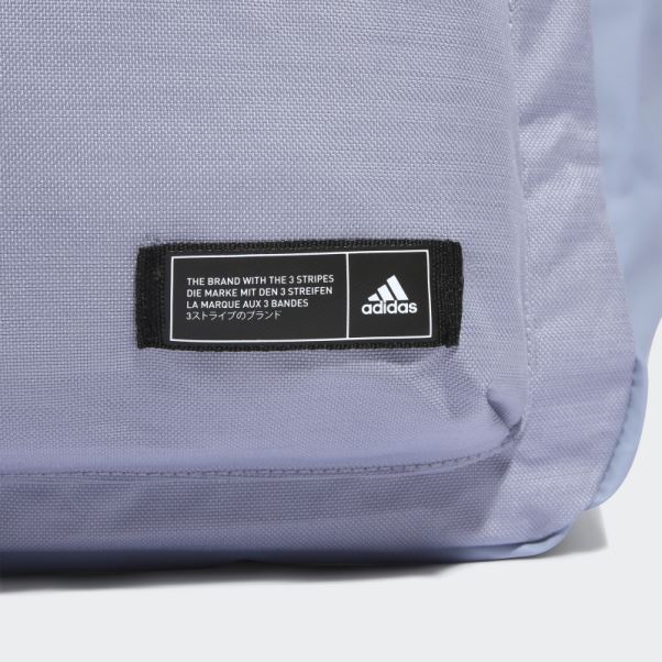 Sac à Dos Horizontal Classique à 3 Bandes Adidas Argent Violet