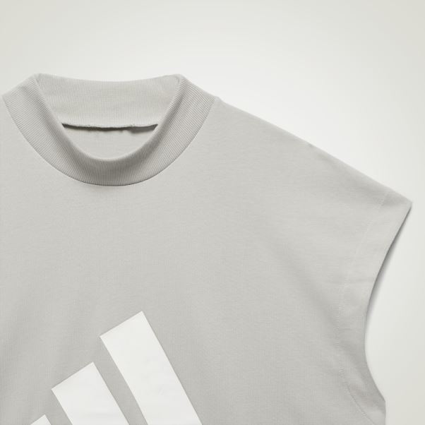 T-shirt Sans Manches Adidas Basketball Gris Métallisé