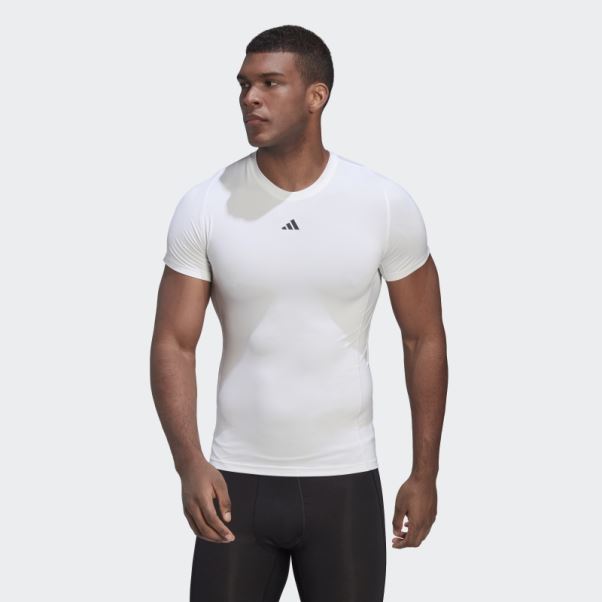 T-shirt D'entrainement Techfit Adidas Blanc