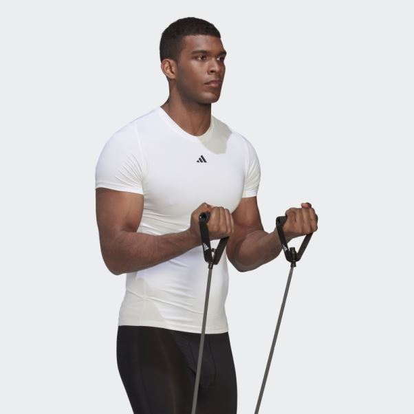 T-shirt D'entrainement Techfit Adidas Blanc