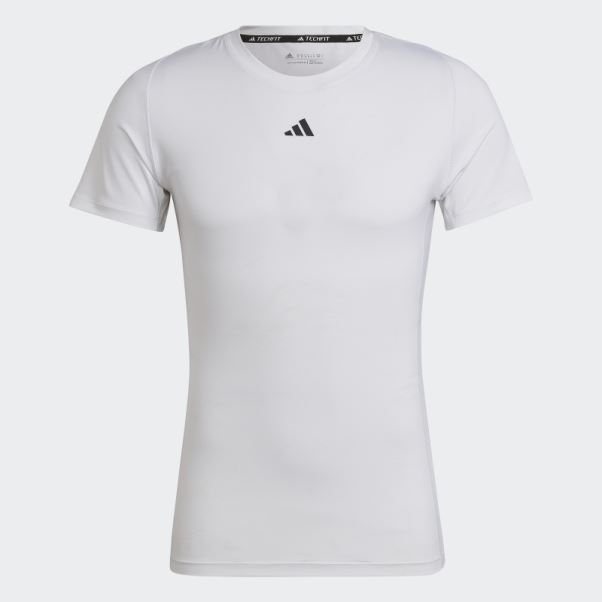 T-shirt D'entrainement Techfit Adidas Blanc