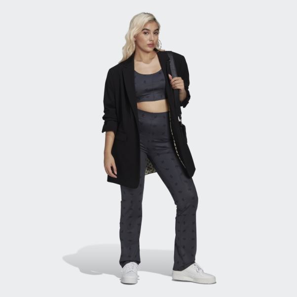Pantalon Gris Nuit Stretch Imprimé Allover Adidas