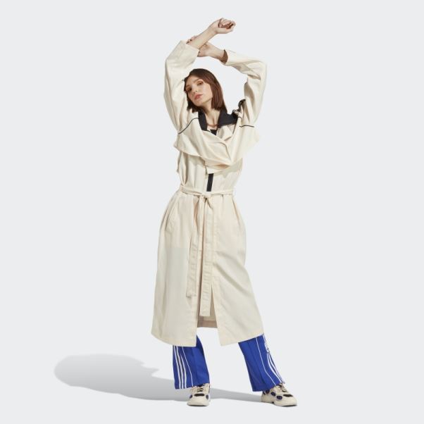 Trench-coat Toujours Original Adidas Blanc