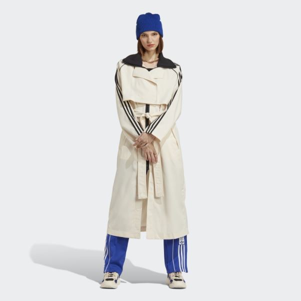Trench-coat Toujours Original Adidas Blanc