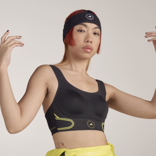 Adidas By Stella Mccartney Truepace Hot Soutien-gorge De Sport à Maintien élevé Noir