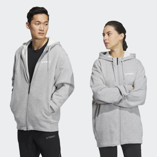 Veste En Tricot Gris Moyen (neutre) Adidas