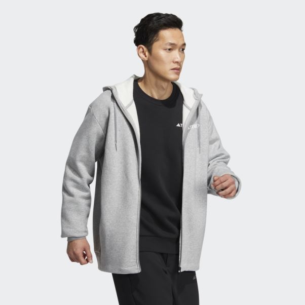 Veste En Tricot Gris Moyen (neutre) Adidas